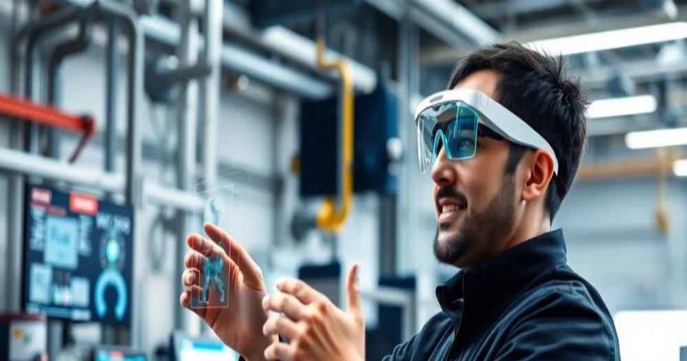 Technician reading the sourced answer on a machine